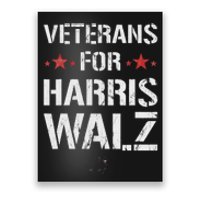 Veterans For Harris 2024 Kamala Harris Tim Walz Veteran Usa Poster