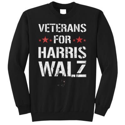 Veterans For Harris 2024 Kamala Harris Tim Walz Veteran Usa Tall Sweatshirt