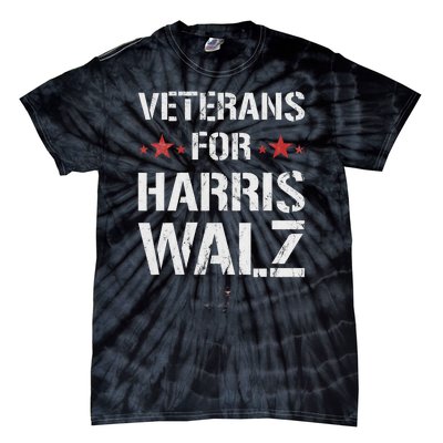 Veterans For Harris 2024 Kamala Harris Tim Walz Veteran Usa Tie-Dye T-Shirt