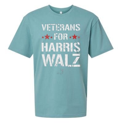 Veterans For Harris 2024 Kamala Harris Tim Walz Veteran Usa Sueded Cloud Jersey T-Shirt