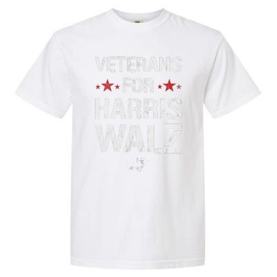 Veterans For Harris 2024 Kamala Harris Tim Walz Veteran Usa Garment-Dyed Heavyweight T-Shirt