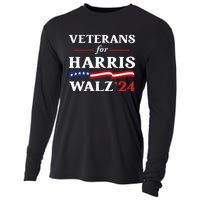 Veterans For Harris Walz 2024 Vote Tim Walz Kamala Harris Cooling Performance Long Sleeve Crew