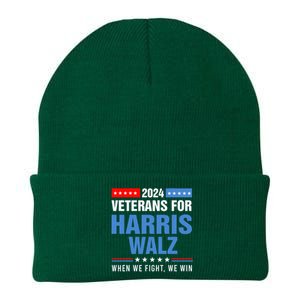 Veterans For Harris Walz 2024 Presidential Campaign Knit Cap Winter Beanie