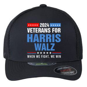 Veterans For Harris Walz 2024 Presidential Campaign Flexfit Unipanel Trucker Cap