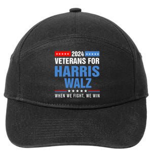 Veterans For Harris Walz 2024 Presidential Campaign 7-Panel Snapback Hat