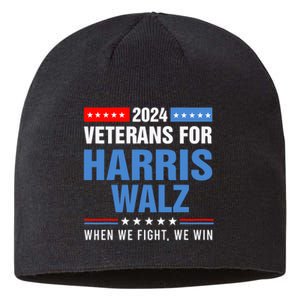 Veterans For Harris Walz 2024 Presidential Campaign Sustainable Beanie