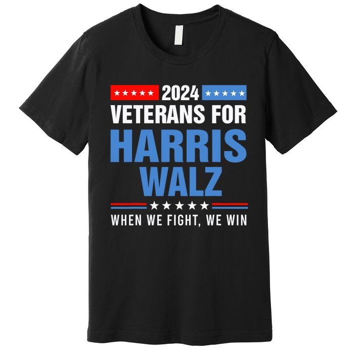 Veterans For Harris Walz 2024 Presidential Campaign Premium T-Shirt