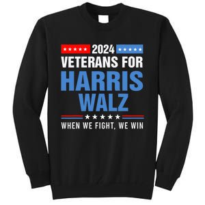 Veterans For Harris Walz 2024 Presidential Campaign Tall Sweatshirt