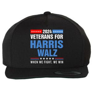 Veterans For Harris Walz 2024 Presidential Campaign Wool Snapback Cap