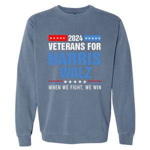 Veterans For Harris Walz 2024 Presidential Campaign Garment-Dyed Sweatshirt