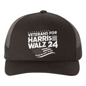 Veterans For Harris Walz 2024 Vote Blue Democrat Yupoong Adult 5-Panel Trucker Hat