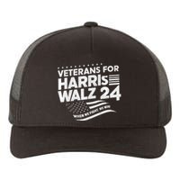 Veterans For Harris Walz 2024 Vote Blue Democrat Yupoong Adult 5-Panel Trucker Hat