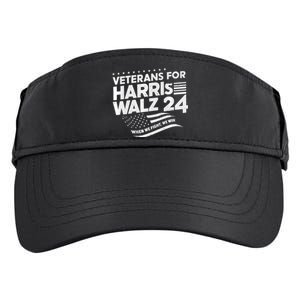 Veterans For Harris Walz 2024 Vote Blue Democrat Adult Drive Performance Visor