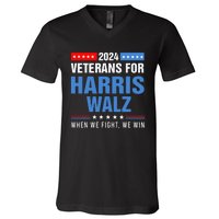 Veterans For Harris Walz 2024 Presidential Campaign V-Neck T-Shirt