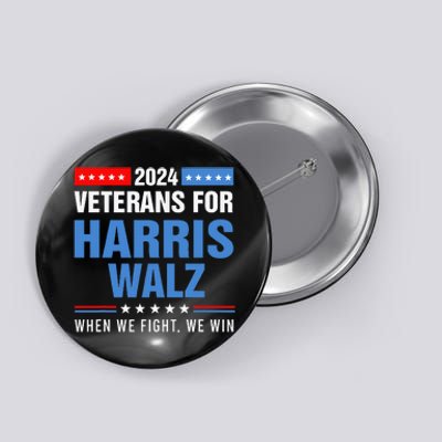 Veterans For Harris Walz 2024 Presidential Campaign Button