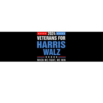 Veterans For Harris Walz 2024 Presidential Campaign Bumper Sticker