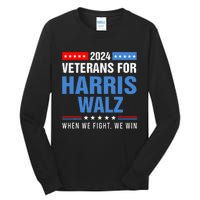 Veterans For Harris Walz 2024 Presidential Campaign Tall Long Sleeve T-Shirt