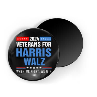 Veterans For Harris Walz 2024 Presidential Campaign Magnet