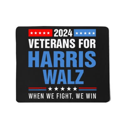 Veterans For Harris Walz 2024 Presidential Campaign Mousepad