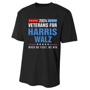 Veterans For Harris Walz 2024 Presidential Campaign Performance Sprint T-Shirt