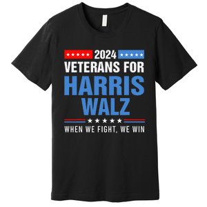 Veterans For Harris Walz 2024 Presidential Campaign Premium T-Shirt