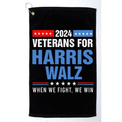 Veterans For Harris Walz 2024 Presidential Campaign Platinum Collection Golf Towel