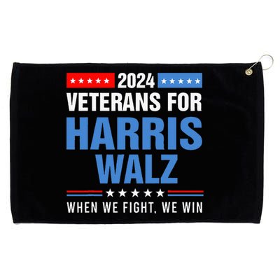 Veterans For Harris Walz 2024 Presidential Campaign Grommeted Golf Towel