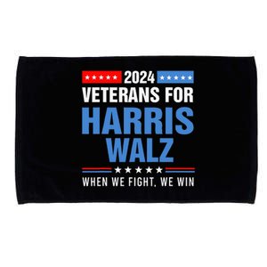 Veterans For Harris Walz 2024 Presidential Campaign Microfiber Hand Towel