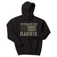 Veterans For Harris 2024 Military Vets Kamala Harris Kids Hoodie