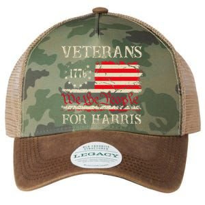 Veterans For Harris We The People 1776 Flag Kamala Harris Legacy Tie Dye Trucker Hat