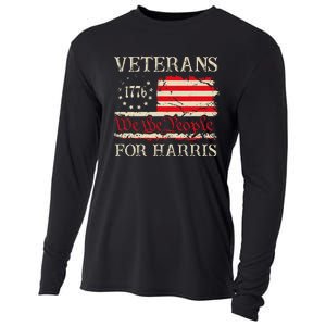 Veterans For Harris We The People 1776 Flag Kamala Harris Cooling Performance Long Sleeve Crew