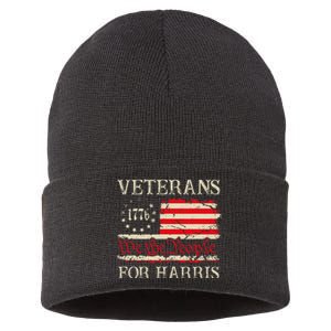 Veterans For Harris We The People 1776 Flag Kamala Harris Sustainable Knit Beanie