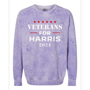 Veterans For Harris 2024 Kamala Harris Veteran Usa Colorblast Crewneck Sweatshirt