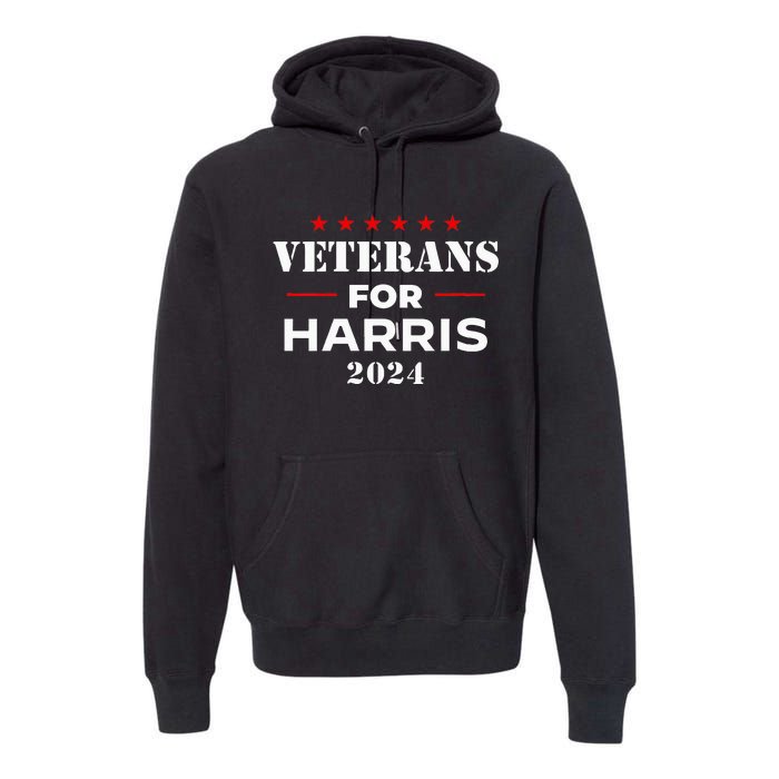 Veterans For Harris 2024 Kamala Harris Veteran Usa Premium Hoodie