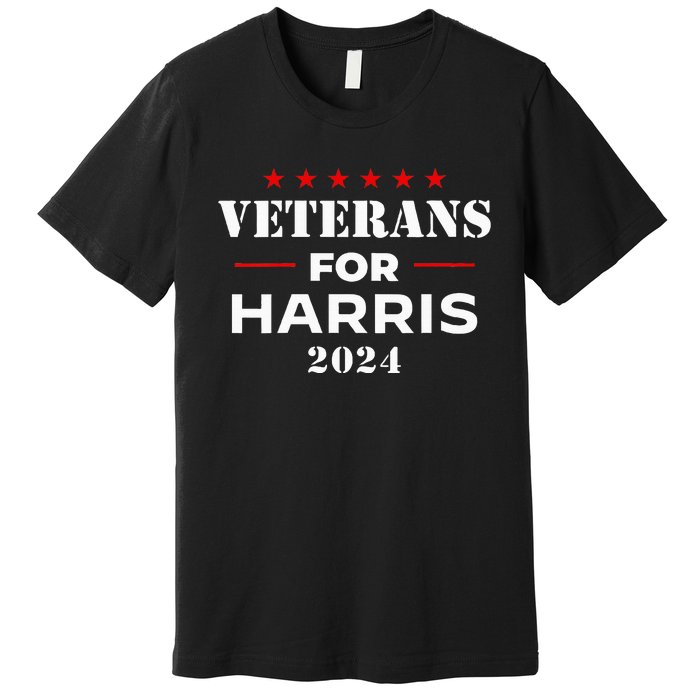 Veterans For Harris 2024 Kamala Harris Veteran Usa Premium T-Shirt