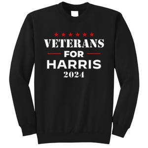 Veterans For Harris 2024 Kamala Harris Veteran Usa Tall Sweatshirt