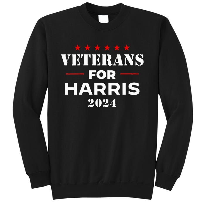 Veterans For Harris 2024 Kamala Harris Veteran Usa Tall Sweatshirt