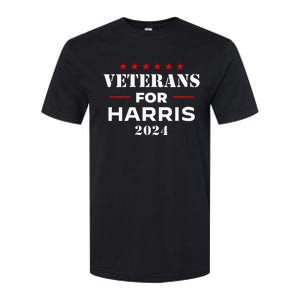 Veterans For Harris 2024 Kamala Harris Veteran Usa Softstyle CVC T-Shirt