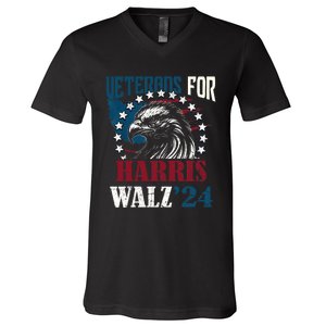 Veterans For Harris Walz 2024 Vote Tim Walz Kamala Harris V-Neck T-Shirt