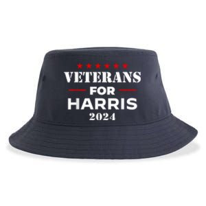 Veterans For Harris 2024 Kamala Harris Veteran Usa Sustainable Bucket Hat