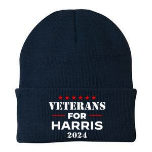 Veterans For Harris 2024 Kamala Harris Veteran Usa Knit Cap Winter Beanie