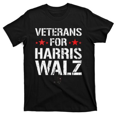 Veterans For Harris 2024 Kamala Harris Tim Walz Veteran Usa T-Shirt