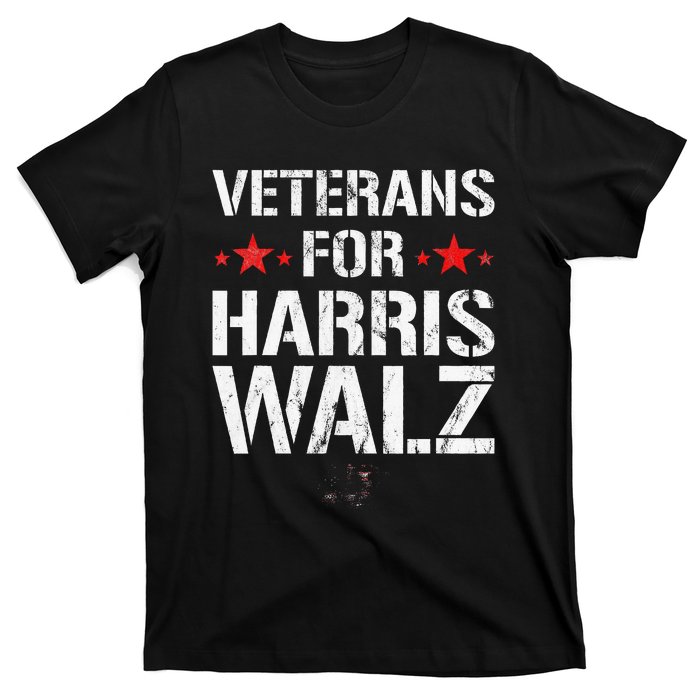 Veterans For Harris 2024 Kamala Harris Tim Walz Veteran Usa T-Shirt