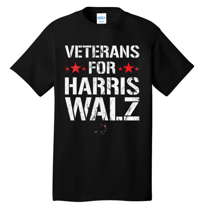 Veterans For Harris 2024 Kamala Harris Tim Walz Veteran Usa Tall T-Shirt