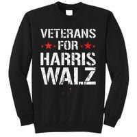 Veterans For Harris 2024 Kamala Harris Tim Walz Veteran Usa Tall Sweatshirt