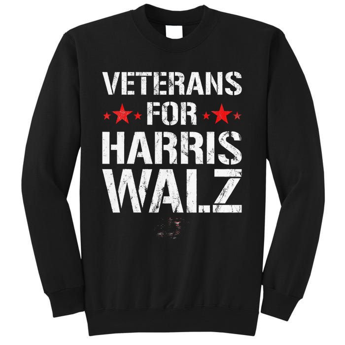 Veterans For Harris 2024 Kamala Harris Tim Walz Veteran Usa Tall Sweatshirt