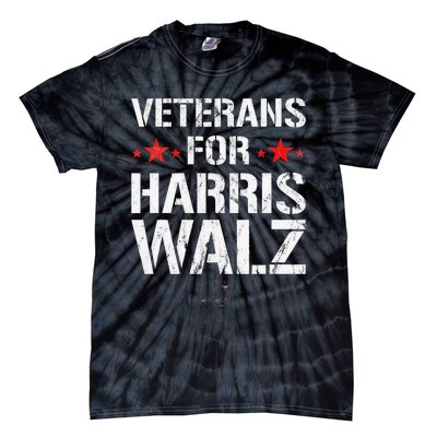 Veterans For Harris 2024 Kamala Harris Tim Walz Veteran Usa Tie-Dye T-Shirt