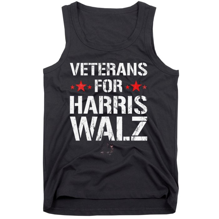 Veterans For Harris 2024 Kamala Harris Tim Walz Veteran Usa Tank Top