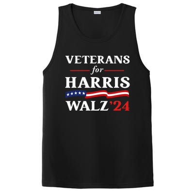 Veterans For Harris Walz 2024 Vote Tim Walz Kamala Harris PosiCharge Competitor Tank