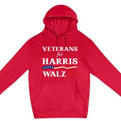 Veterans For Harris Walz 2024 Vote Tim Walz Kamala Harris Premium Pullover Hoodie